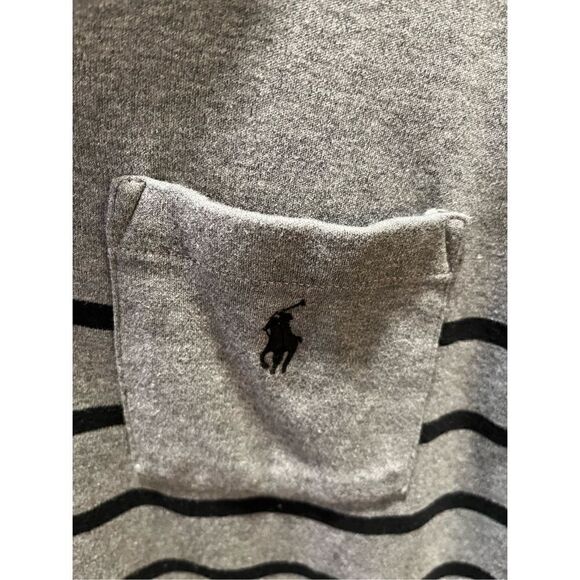 Polo Ralph Lauren Men’s Striped Short Sleeve Polo Sz XL Gray Black Pony Golf - Picture 3 of 9